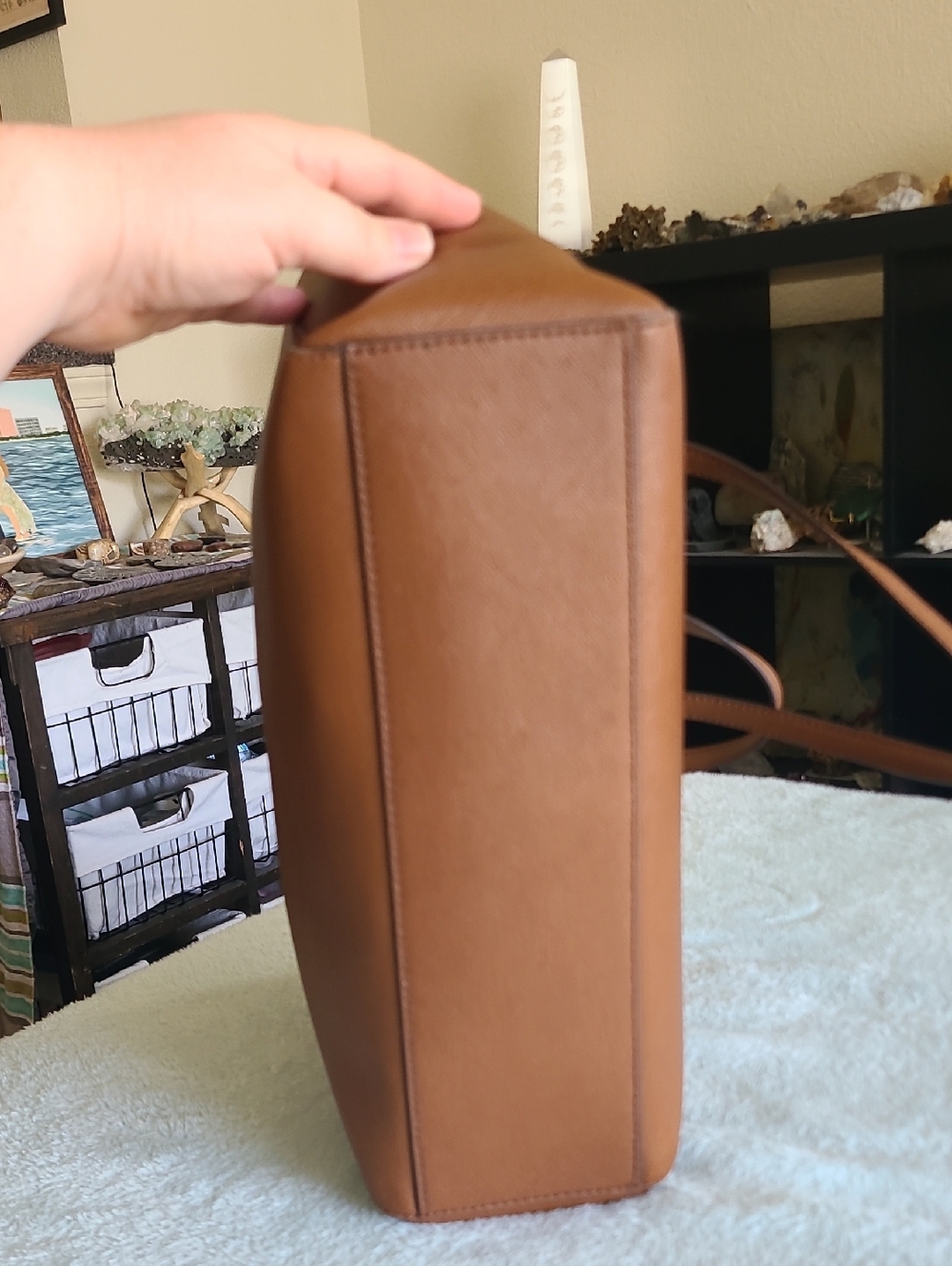 Michael Kors Brown Saffiano Leather Tote - Picture 6 of 15